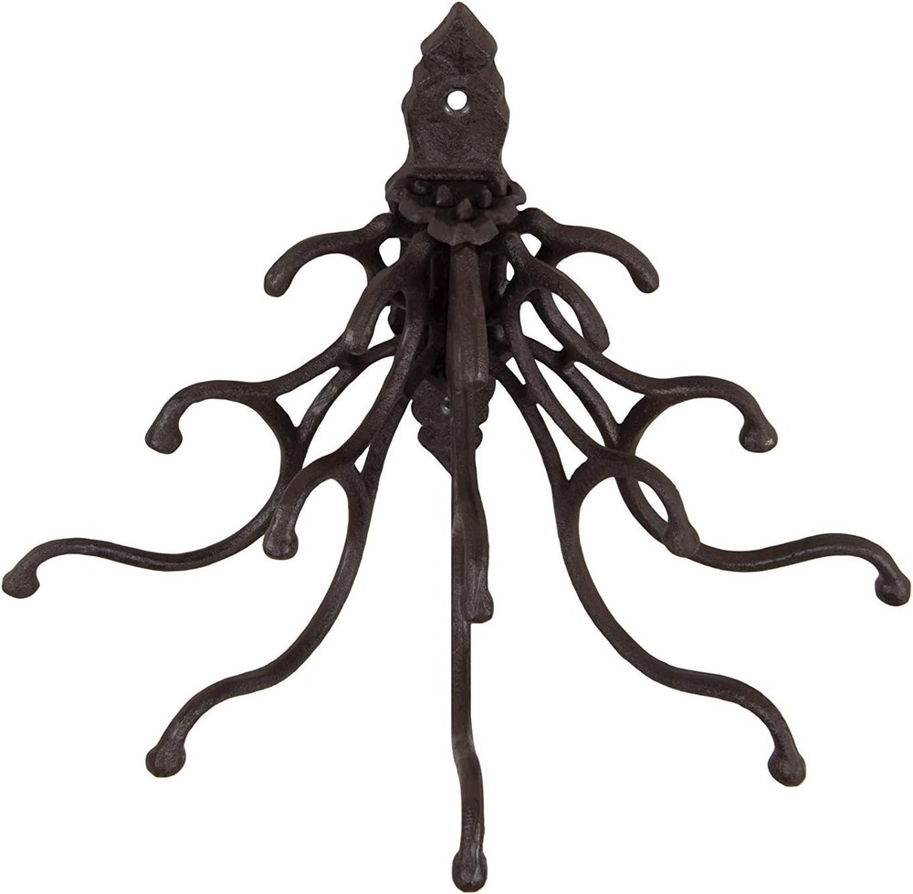Antique Cast Iron Wall Hooks in Rust Finish