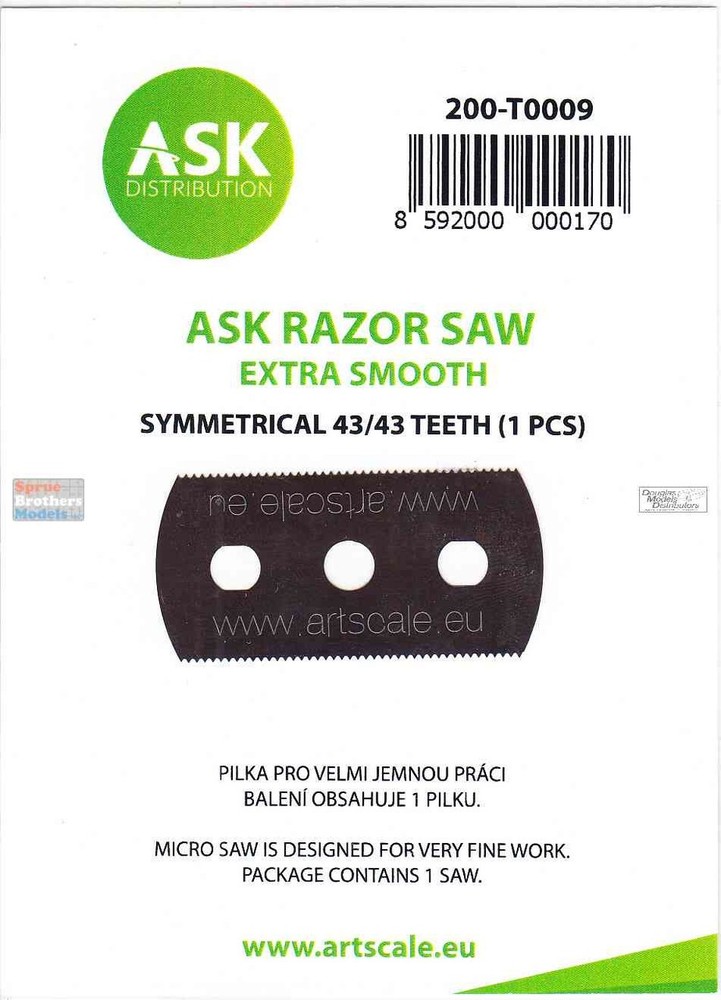 ASKT0009 ASK/Art Scale - Razor Saw Extra Smooth 43/43 Teeth