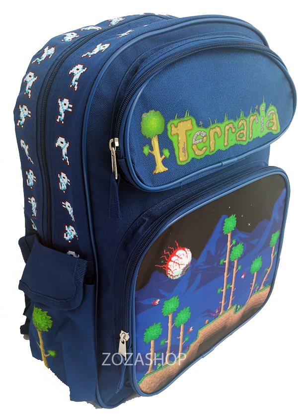 Terraria Backpack 16" School Large Backpack Bag New Style! Blue Backpack