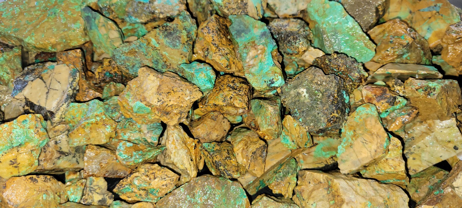 Natural Turquoise Rough Blue Silver Mine, Lone Mountain District NV - Half Pound