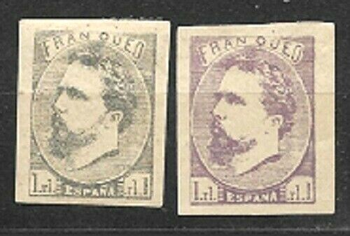 SPAIN Sc UNLISTED TWO PROOF CARLIST   MINT HR FVF