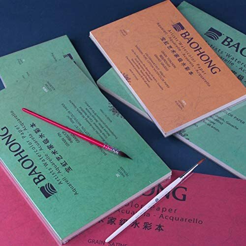BAOHONG Artists' Grade Watercolor Painting Paper,100%Cotton Cold Press,20 Sheet