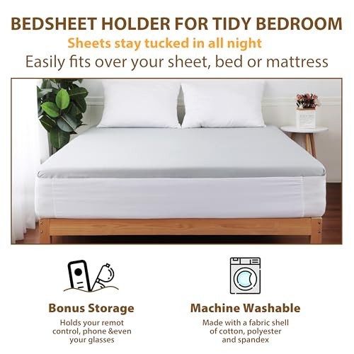 Fitted Bed Sheet Straps Bedroom Bed Sheet Holder, Elastic Sheet Strap Queen