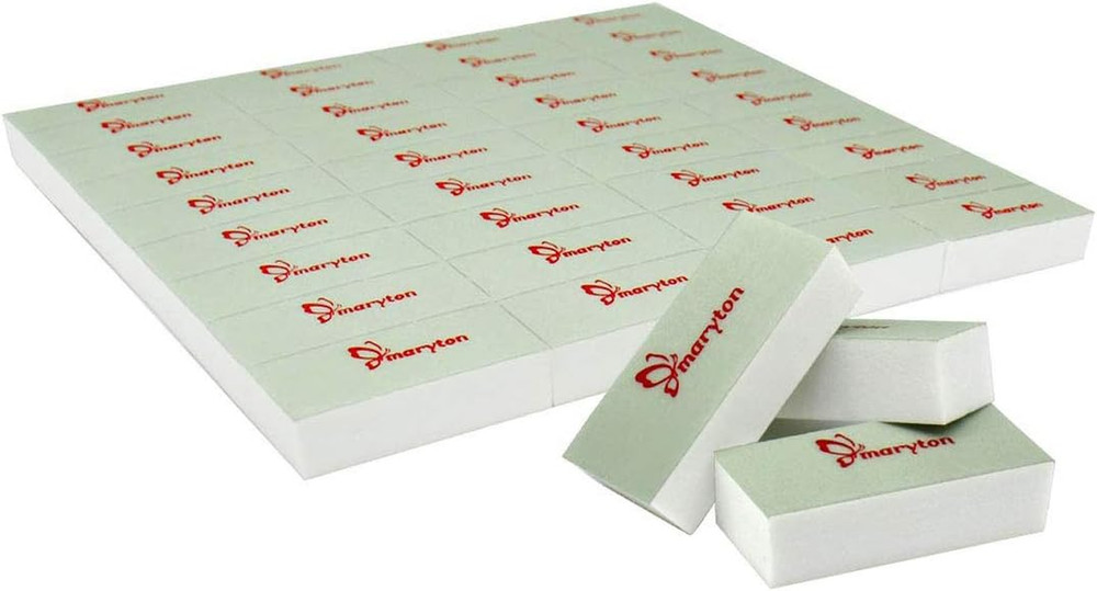 Mini Nail Buffer Blocks, Disposable Nail Shine Buffers Kit - Green Side for Buff