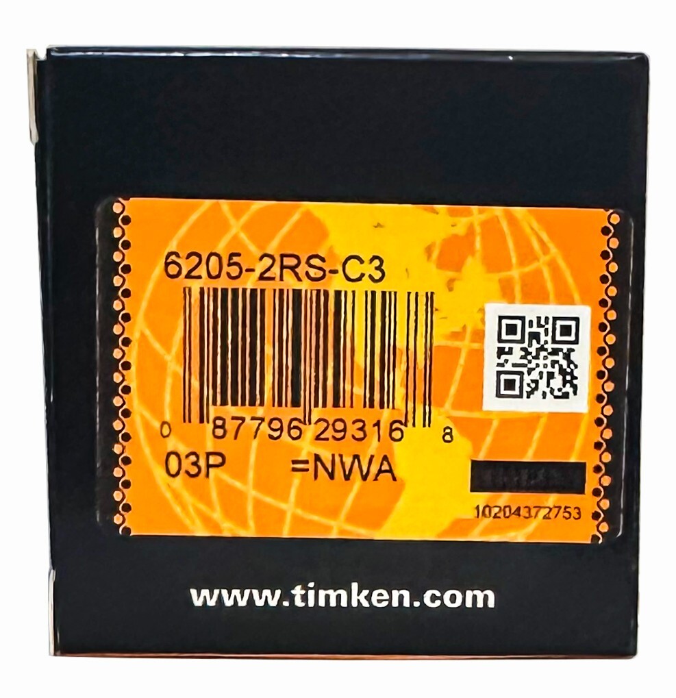 10PACK TIMKEN 6205-2RSC3 6205-2RS 25X52X15MM Double Rubber Seal Bearings 6205RS