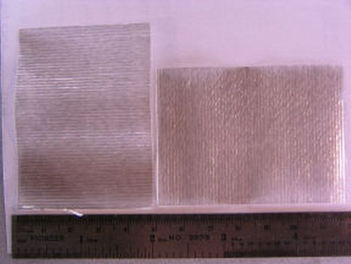 25 68.4mmx49.22mm Clear Ribbed Mica Sheets