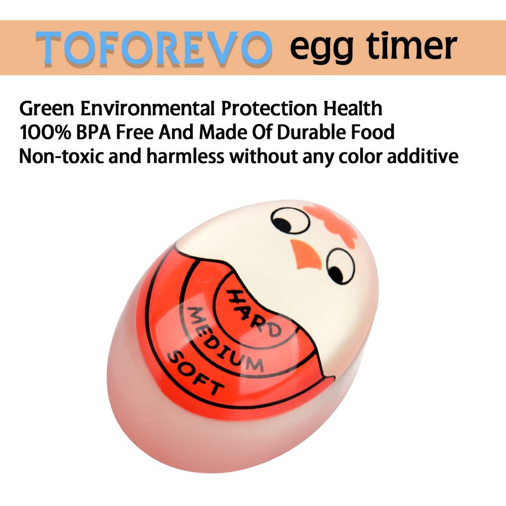 Egg Timer Sensitive Hard & Soft Boiled Color Changing Indicator Tells When Eg...