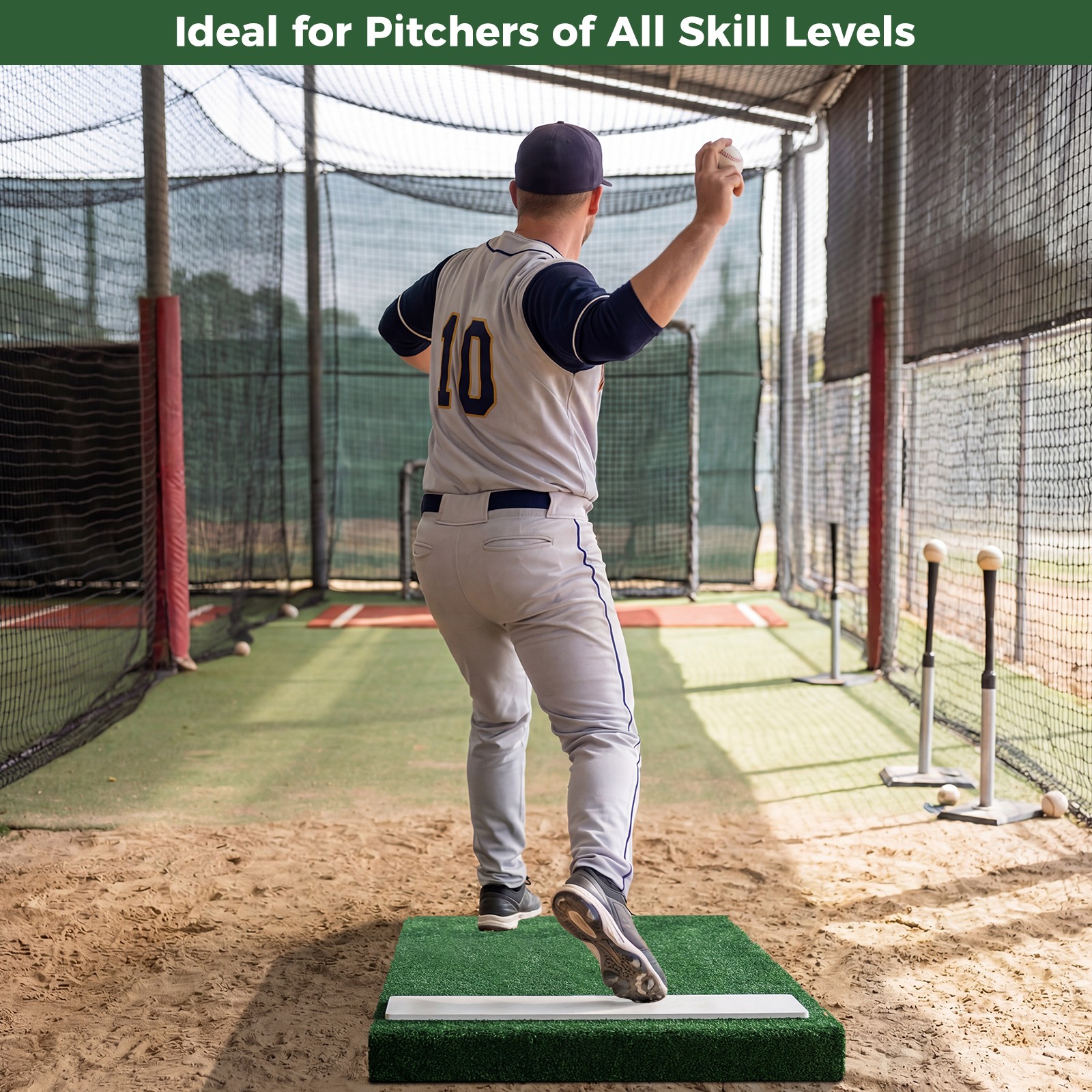 Portable Pitching Mound w/Baseball, Pitching EVA, Carry Handle, Youth Baseball