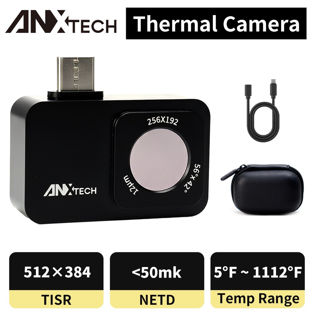ANXTECH Mini Thermal Camera TISR Resolution 512x384 Infrared Camera for Android
