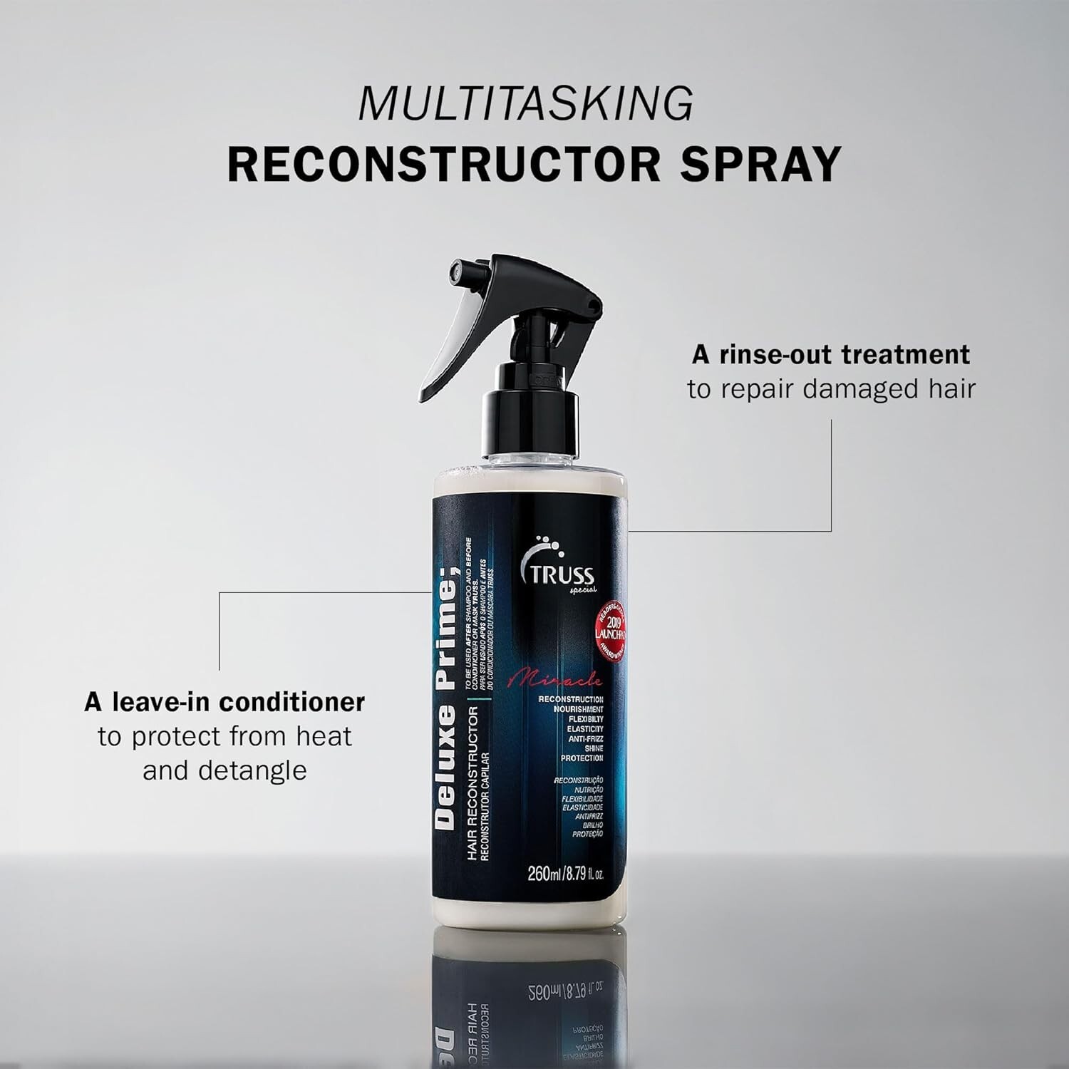 Truss Deluxe Prime Hair Treatment -Antifrizz Heat Protectant 260ml