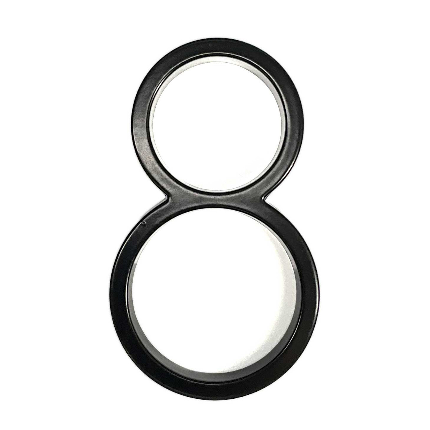 5-Inch Black Metal House Address Numbers, Modern Floating Screw-On