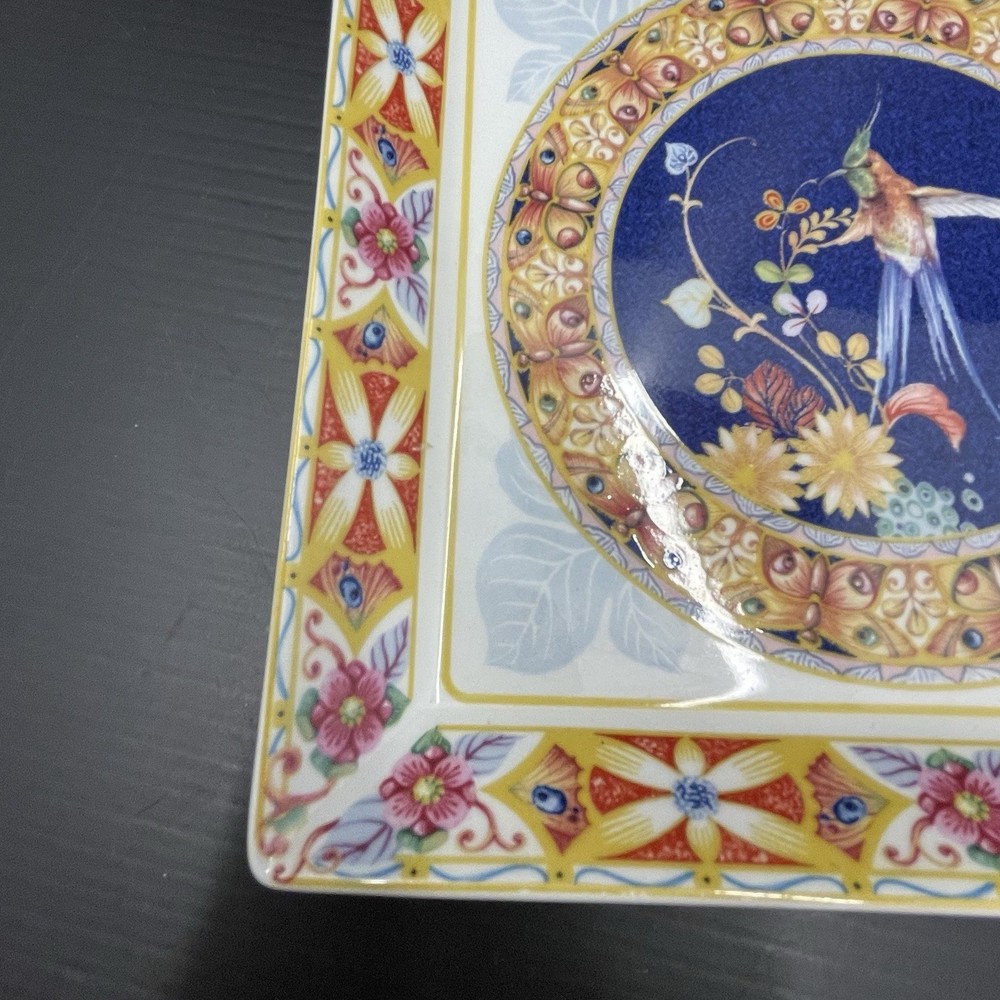 Vintage Spode Java Pattern F 1994 Square Shallow Trinket Dish