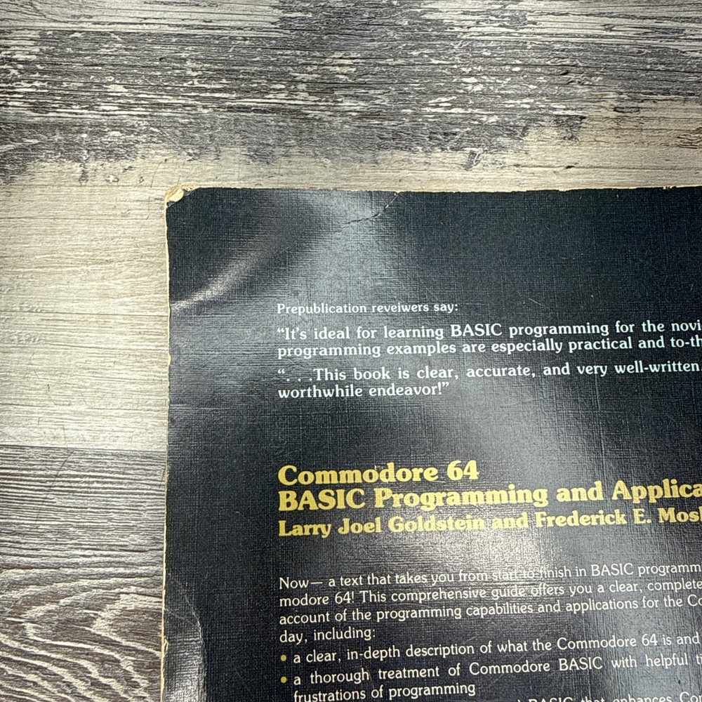 Commodore 64: Basic Programming and Applications by Goldstein Mosher 1984