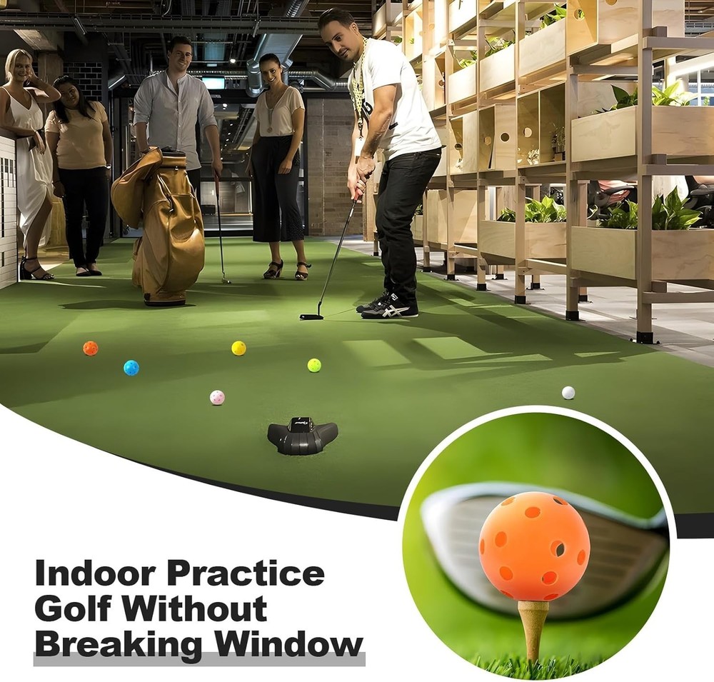 24 Pack Practice Golf Balls 40mm Limited Flight Plastic Training Colored