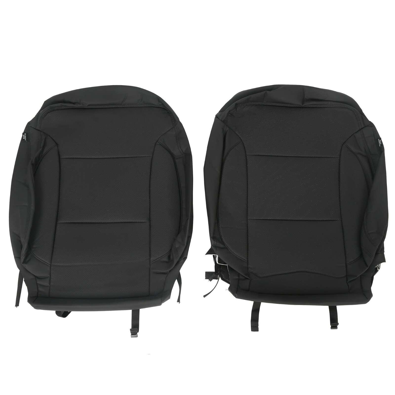 Black Seat Covers Set For 2014-2018 Chevy Silverado Crew Cab LT 15 16 17