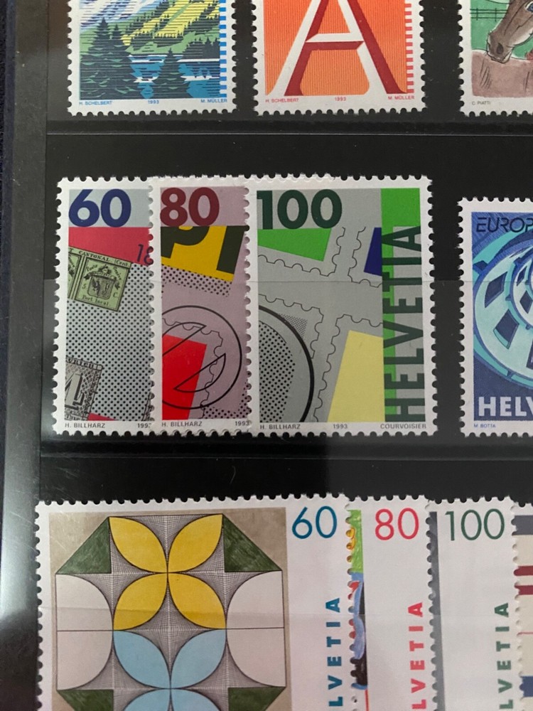 1993 Swiss stamps year set