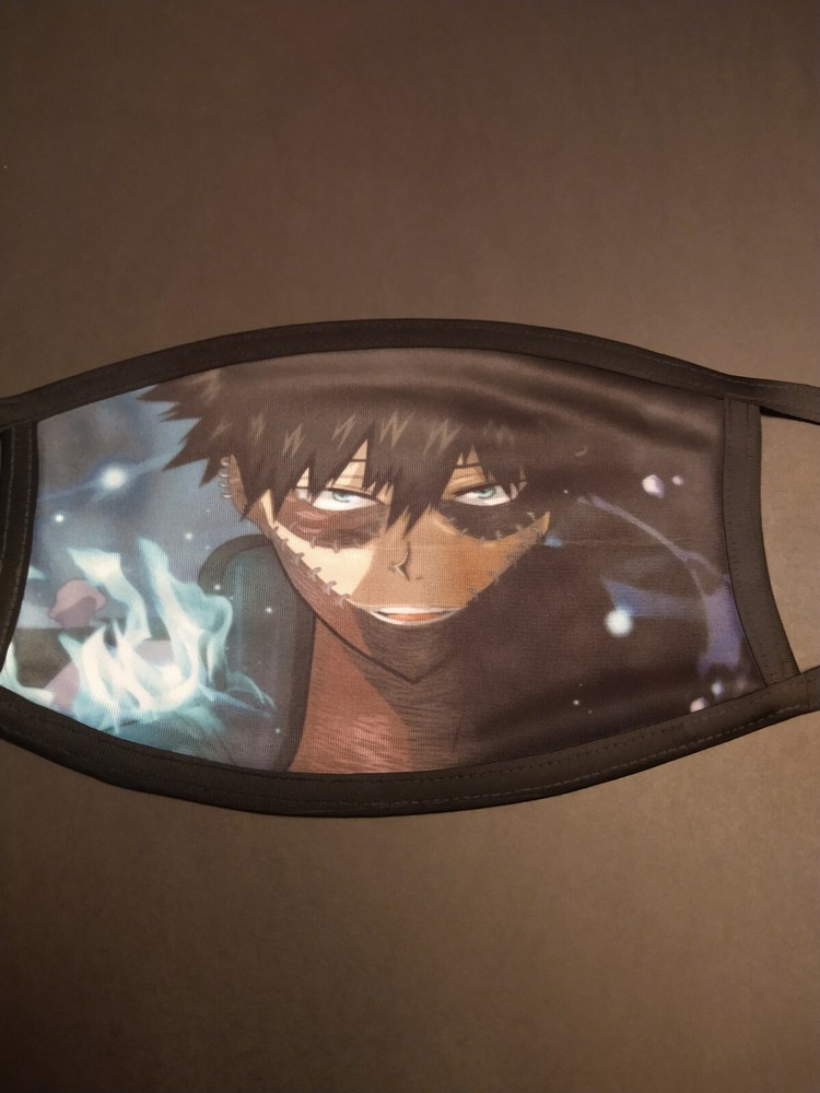 My hero academia Dabi face mask double layer with filter pocket