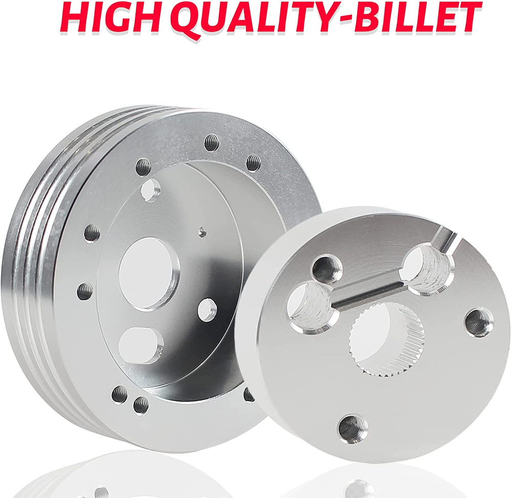 5 & 6 Hole Billet Steering Wheel Hub Adapter Silver