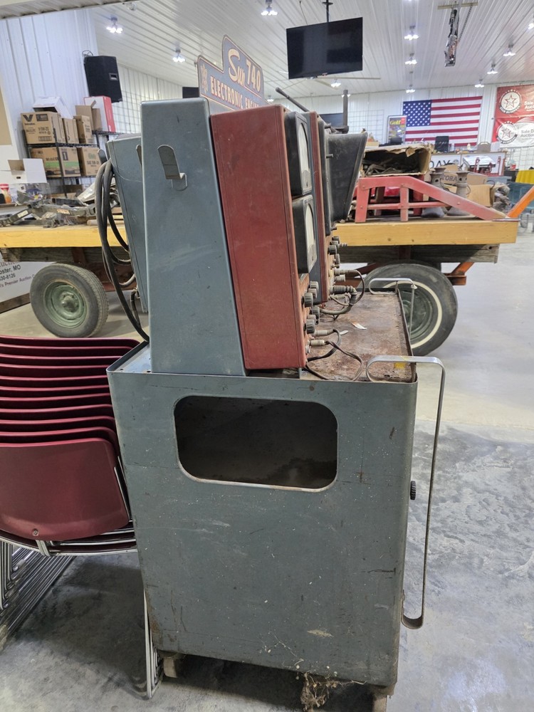 Vintage Sun 740 Electronic Engine Starter With Cabinet, UNTESTED