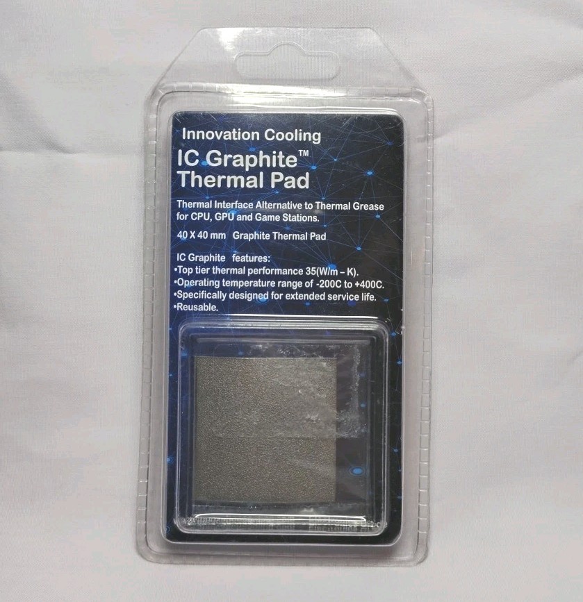 Graphite Thermal Pad – Permanent Replacement for Thermal Paste/Grease (40 X 40Mm