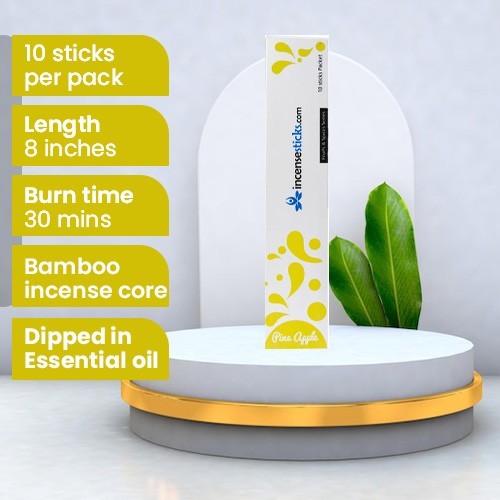 Pineapple Incense 8" inch 10 Sticks Pack: 2 Packs