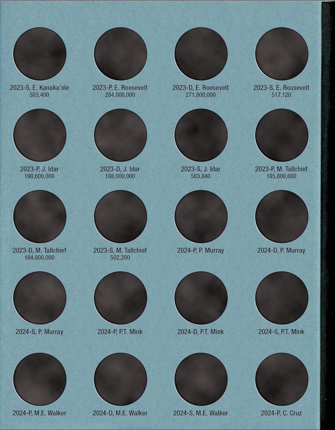 Whitman American Women Quarters Coin P - D - S Folder 2022-2025 Album Book