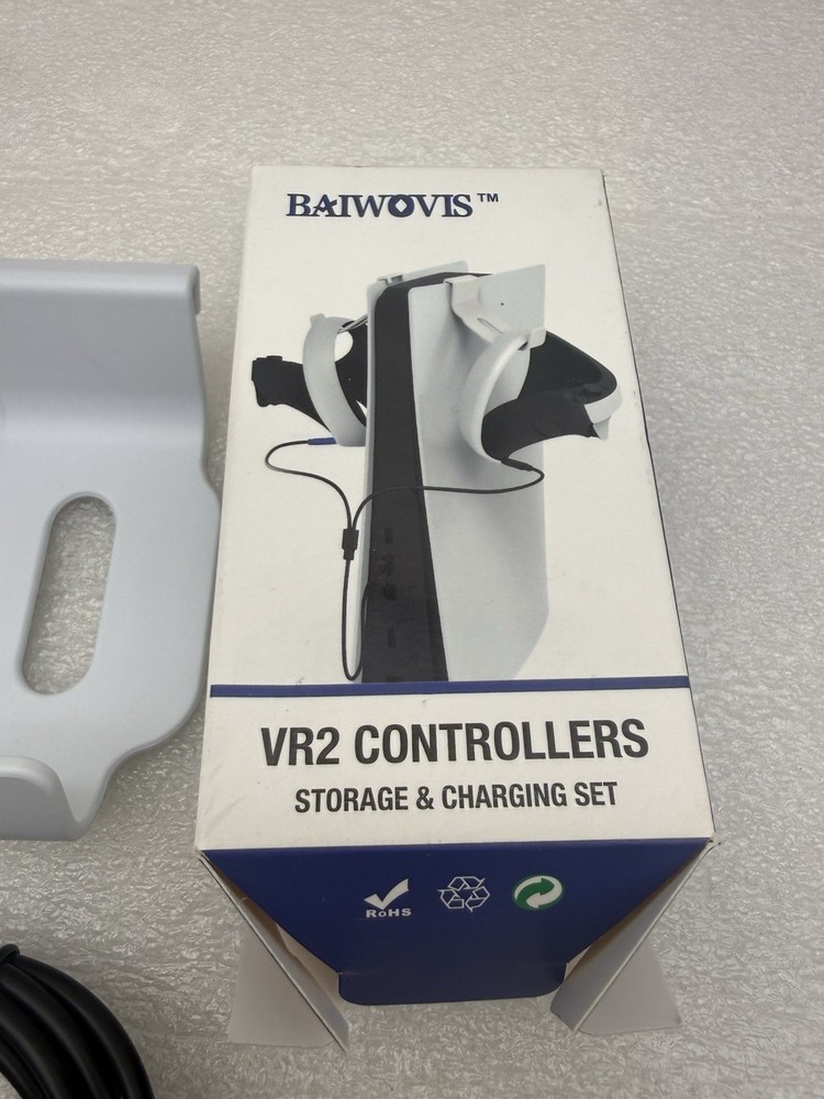 VR Controller Storage Stand Hooks w/Charging Cable For PSVR2,Charging Hangers