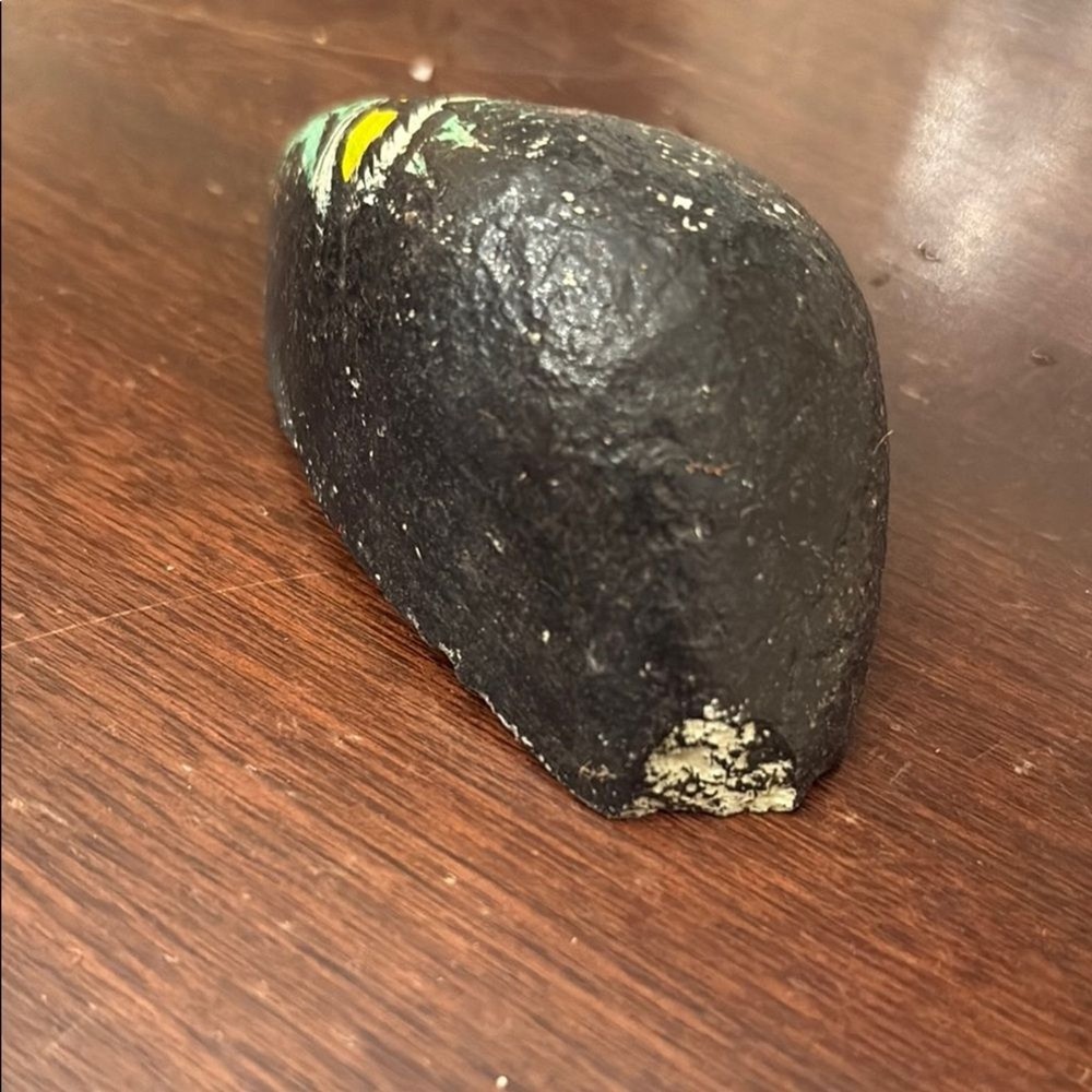 Hand-Painted Alien Face Stone Halloween