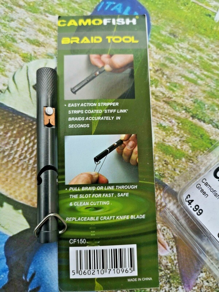 WATERLINE Camofish Braid Tool Essential Tool for Home Carp Rig Making Lines Two