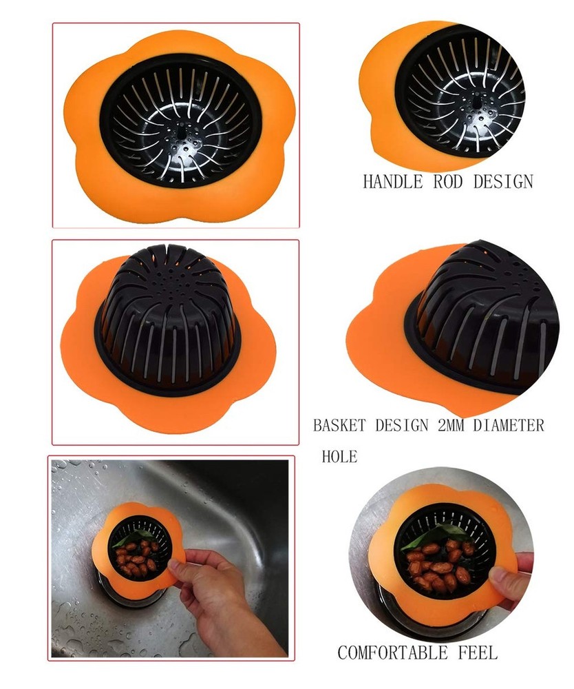 Kitchen Sink Strainer 4 Pack, Pouring strainers，Drain FilterLarge Wide Ri