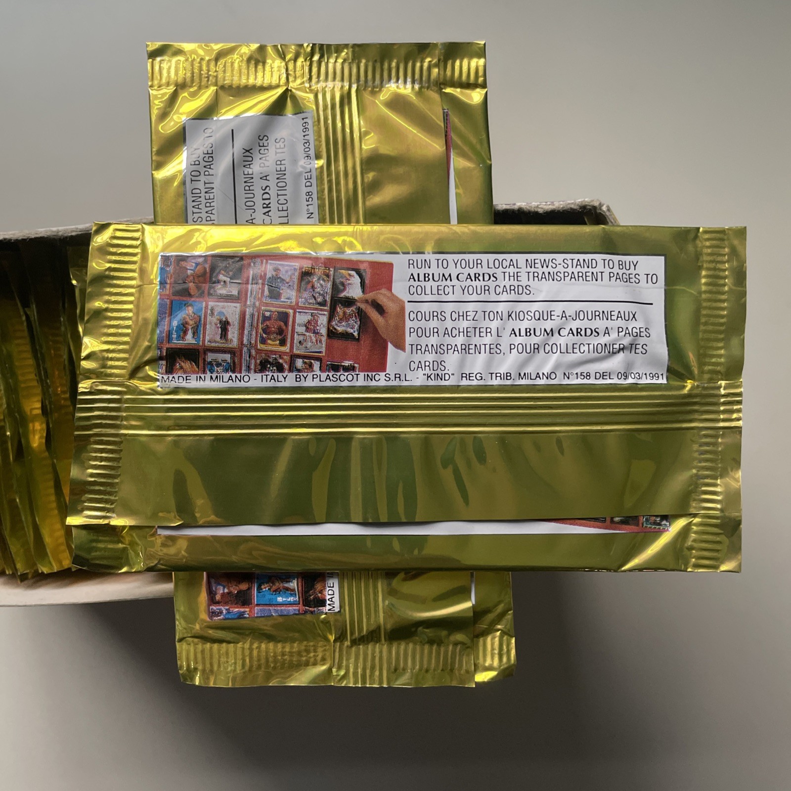 Sgorbions Italian Garbage Pail Kids Scratch N Stink packs lot of 2 greeting card