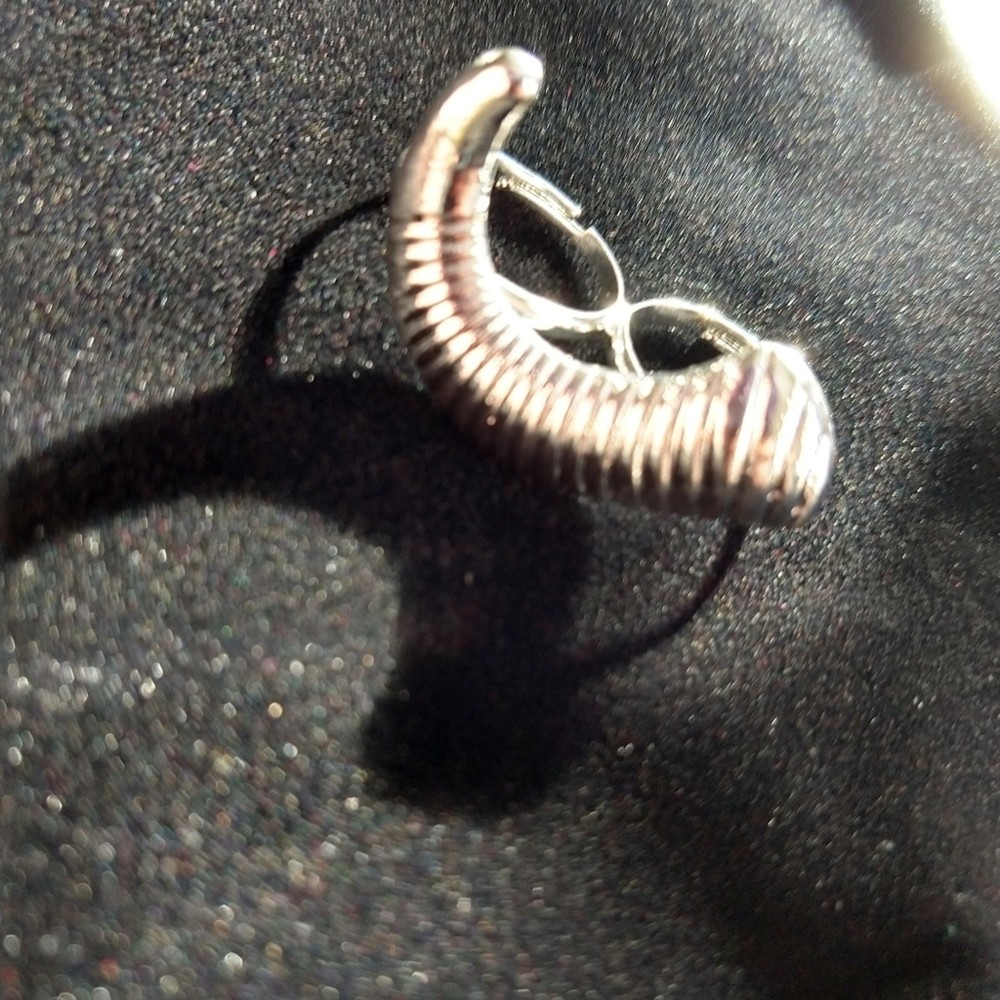 Ring Worm, Adjustable Double Finger Ring; Worm or Ram Horn OSFA both bands