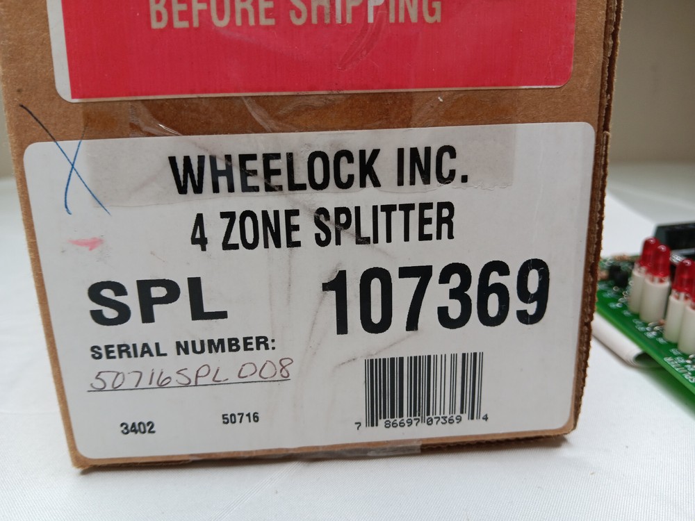 WHEELOCK SPL 107369 4 Zone Splitter Board Module