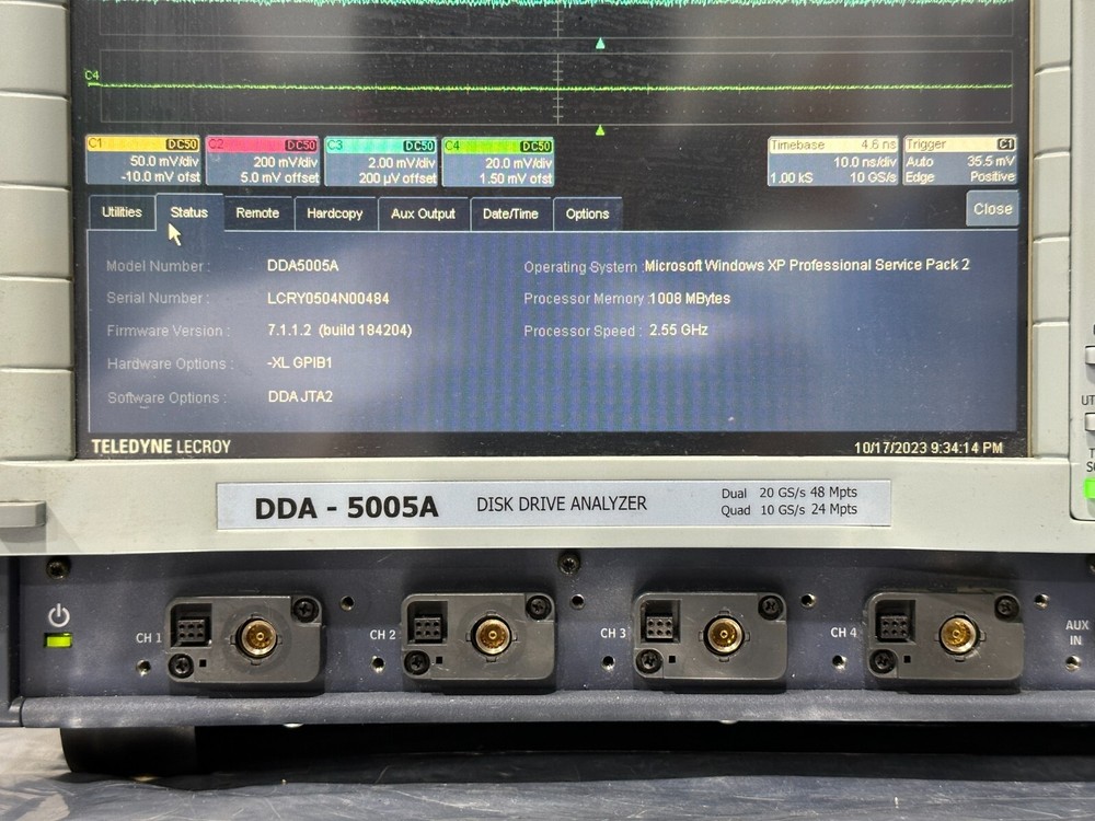 LeCroy DDA-5005A Disk Drive Analyzer Opt DDA JTA2, Memory Option XL