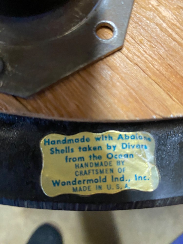 MCM Custom Handmade Large Abalone Shell Side Table Stunning Rare