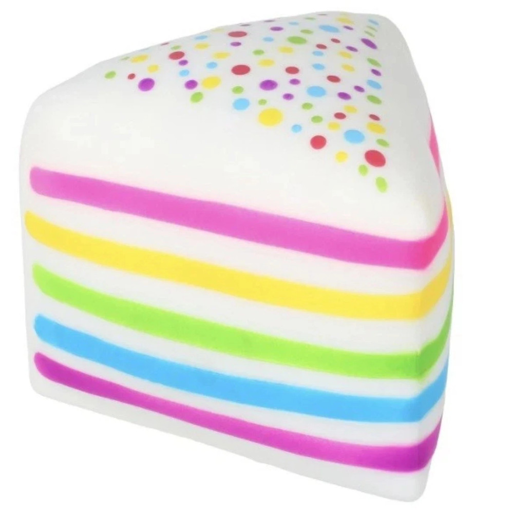 5" Viral Rainbow Layer Cake Squishy Toy - Smush Mart Giant Dessert Squishy - Sof
