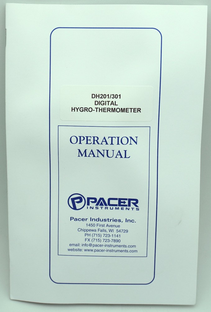 Pacer DH-201 Digital Hygro-Thermometer
