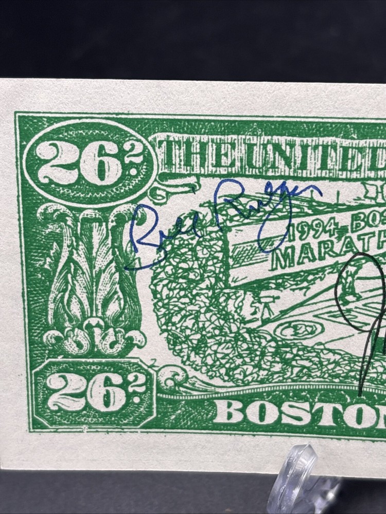 BILL RODGERS & JOAN BENOIT SAMUELSON Autographed $26.2 Bill - Boston - Lot395