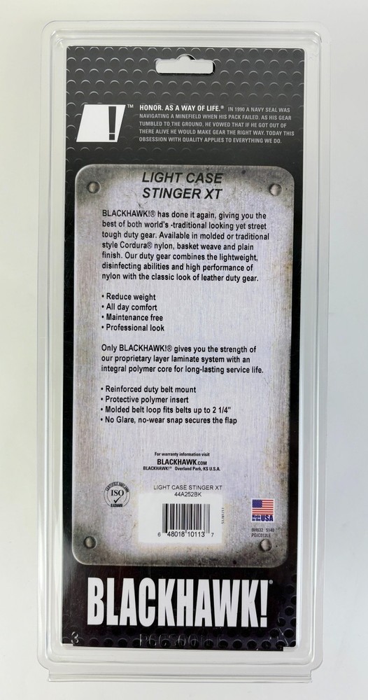 Light Case Blackhawk Stinger XT Pouch Non Molded Black