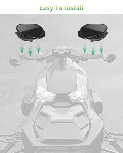 2PCS Hand Guards for Can Am Ryker, Black Plastic Handguards Protector Cover