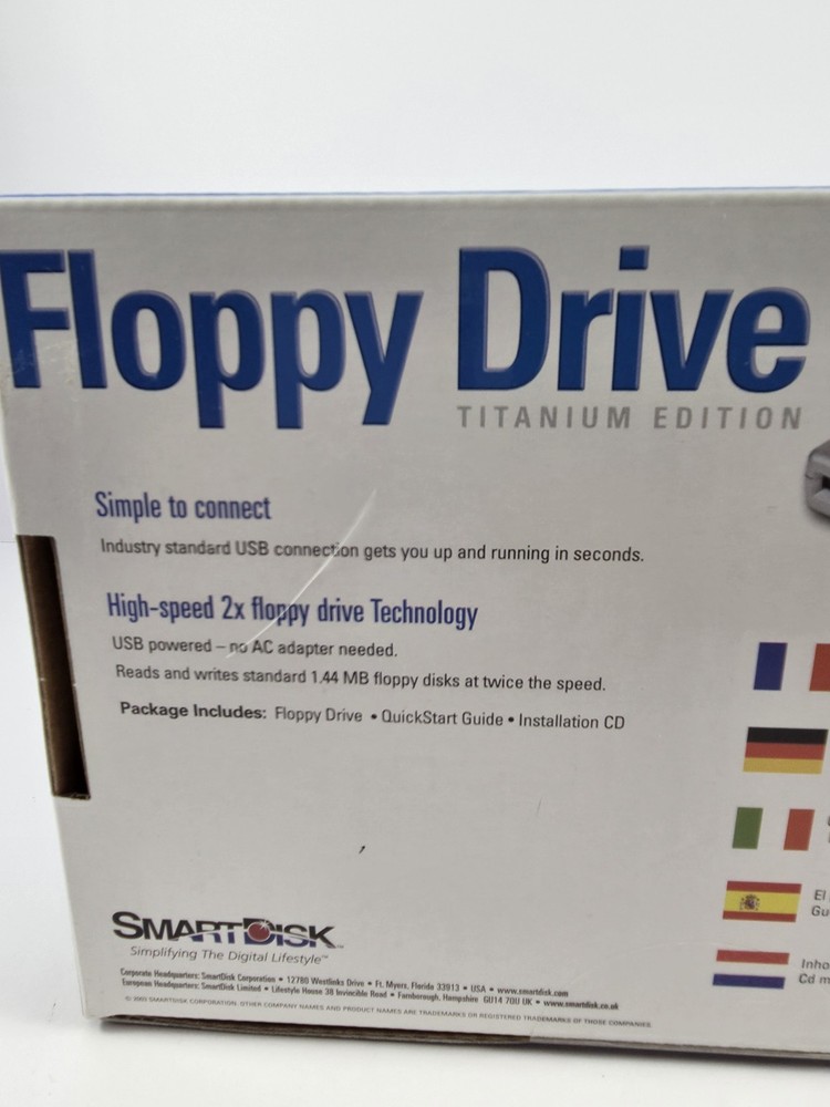 External USB Powered 2x Floppy Drive SmartDisk New