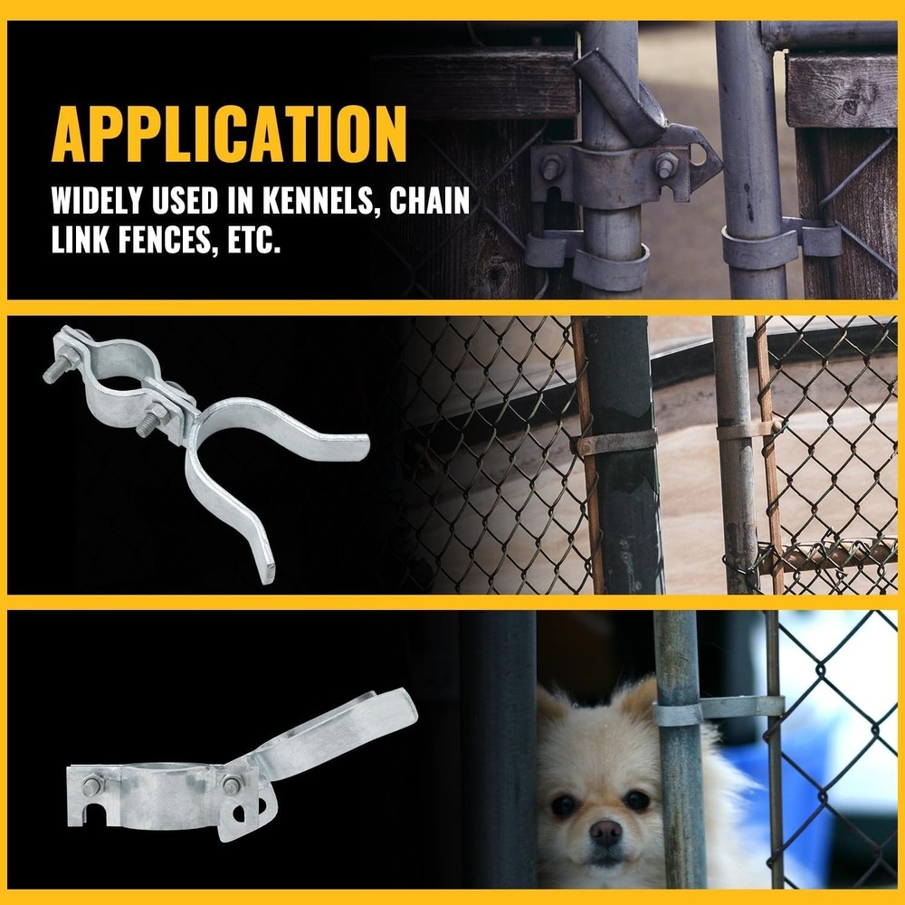 Secure Hot-Dip Galvanized Chain Link Gate Latch with Padlock Access - 1 PCS