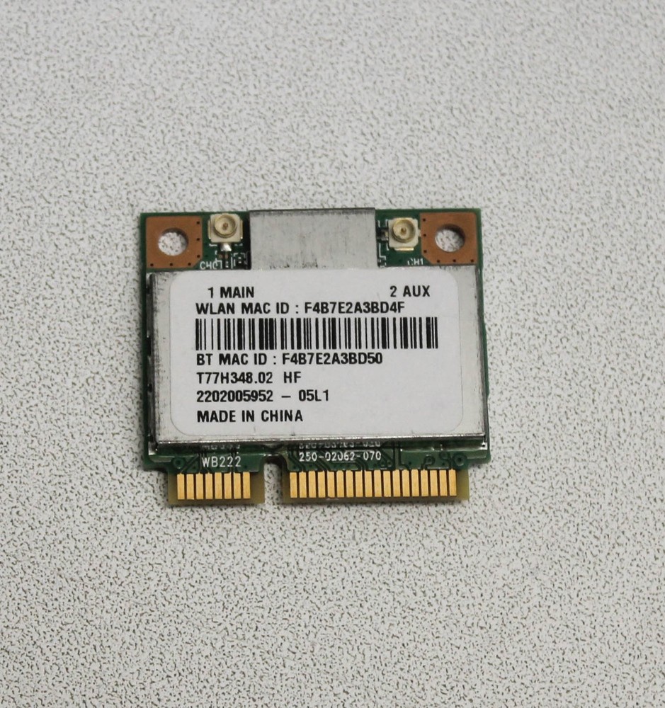 CTJ7G Dell Lan Wireless Mini Wlan Card "GRADE A"