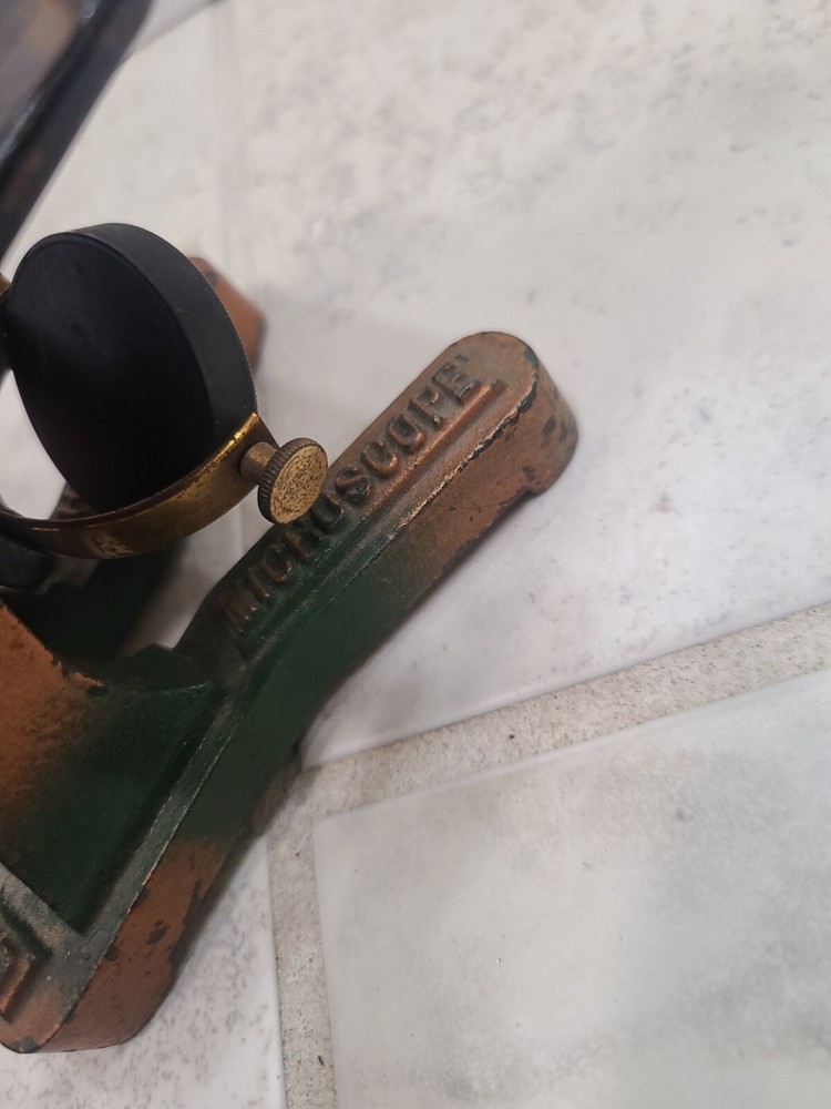 Vintage Brass Microscope Improved Household