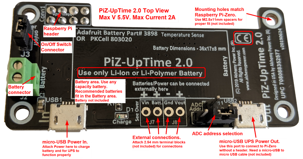 PI-Zero-UpTime 2.0: A UPS for Pi-Zero and other Raspberry Pi / SBC IoT