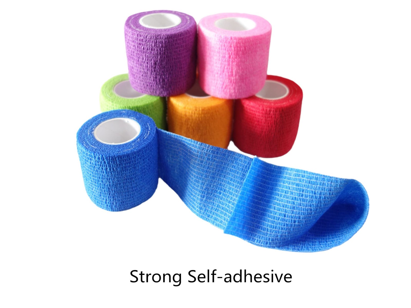 6 Pack Self Adhesive Bandage Wrap 2 Inch Vet Tape Elastic Cohesive Wrap