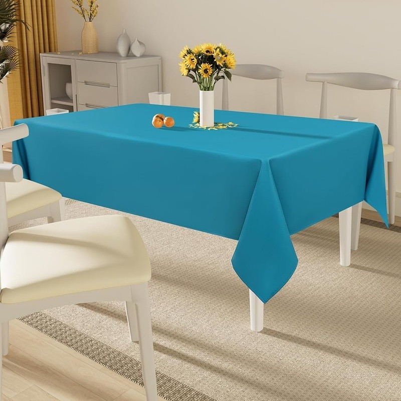 Waterproof Rectangular Tablecloth Reusable Anti-Scratch Polyester Dining Party