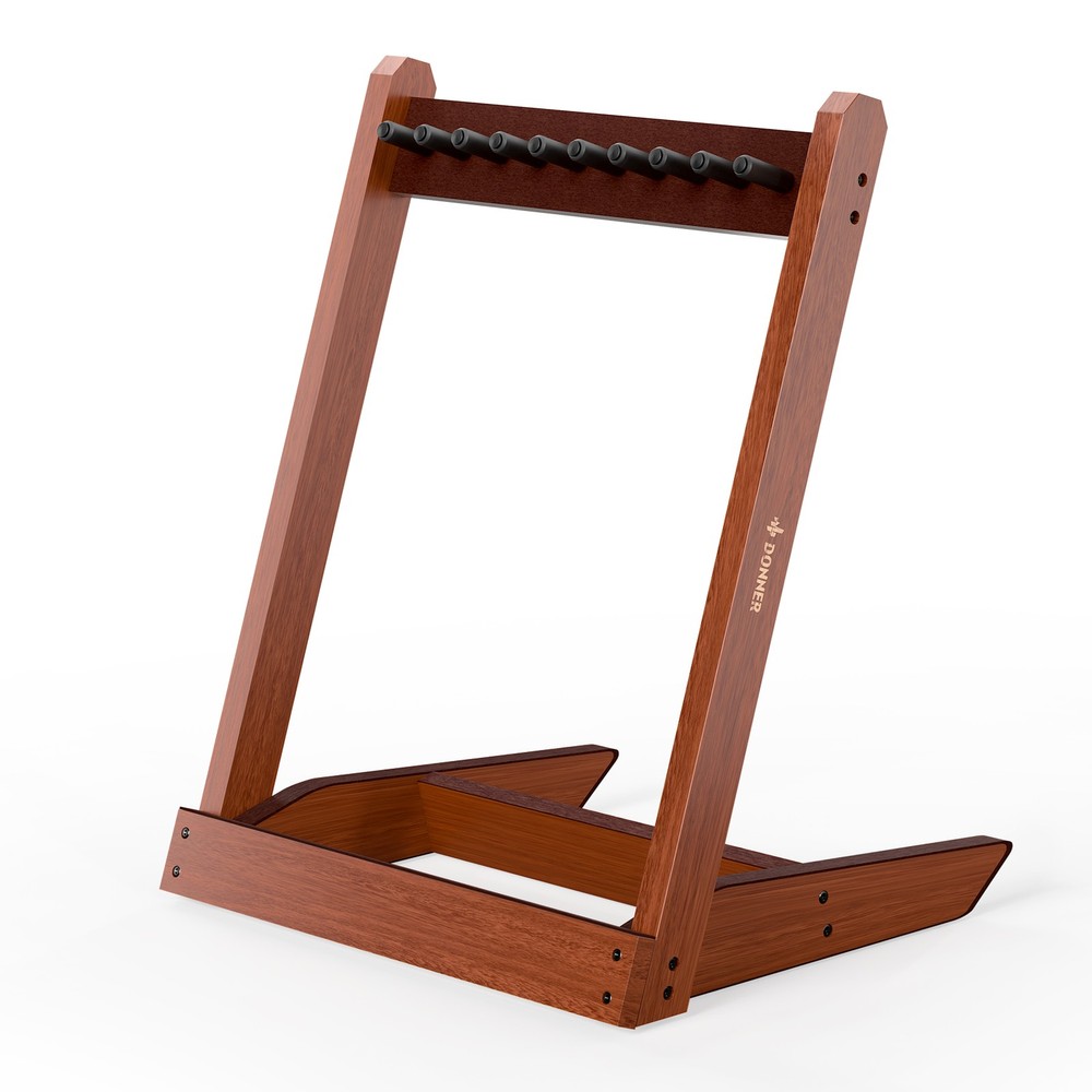 Foldable Solid Wood Guitar Display Rack 56×66cm for Home Studio Use