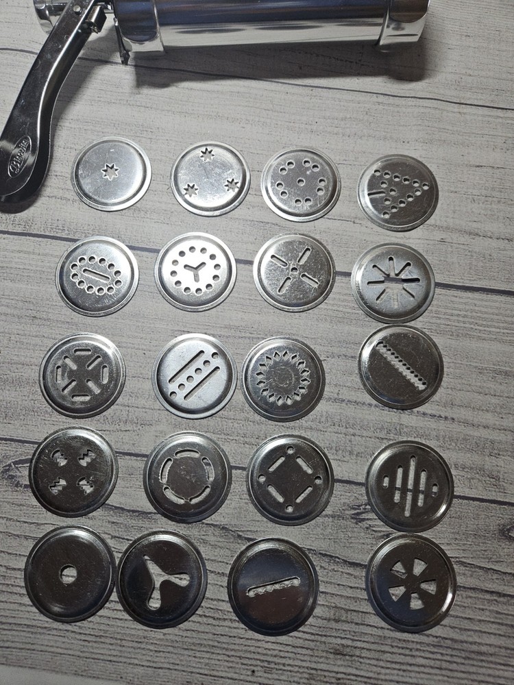 Vintage SHULE Biscuits Cookie Press w/ 20 Discs & Instructions - NO TIPS