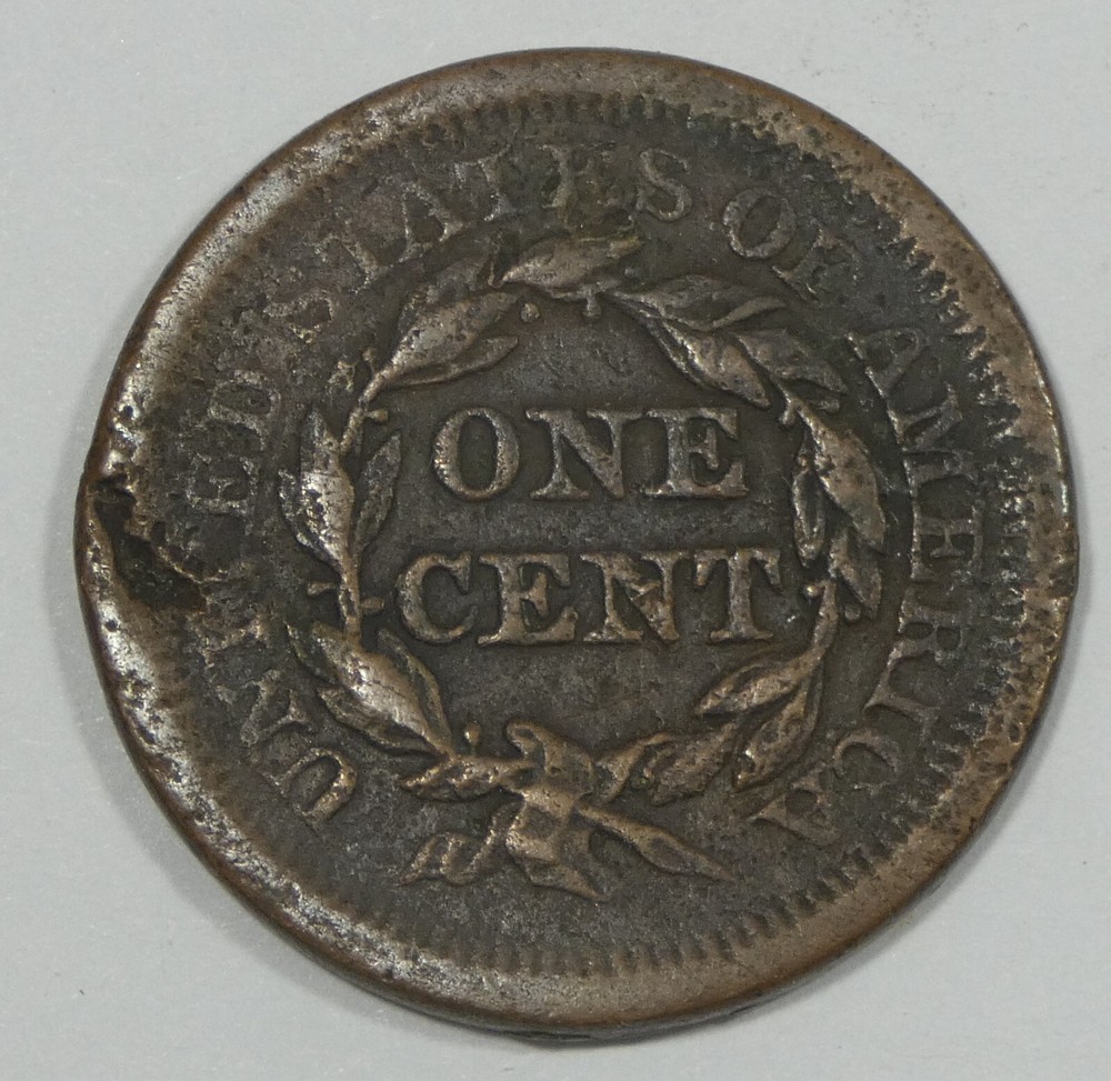 1851 Braided Hair Large Cent EXTRA FINE 1c ~ Surface Damage